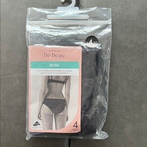 Women's Black Mini Briefs -3 pair Pack small